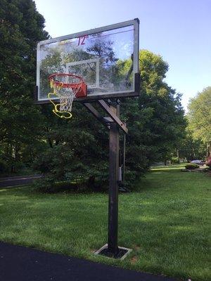 Basketball hoop installation