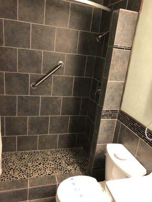 Nice upgraded clean tile shower