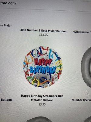 Balloon size