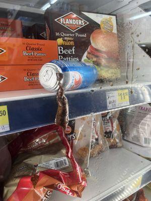 Exploded Can in Freezer Section