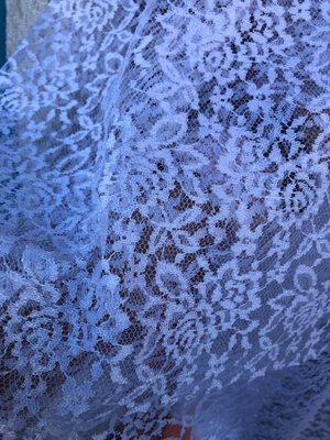 White lace fabric