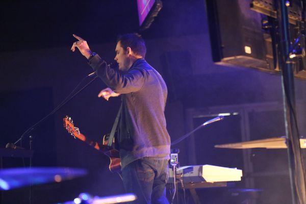 Daniel Gavin leading worship.