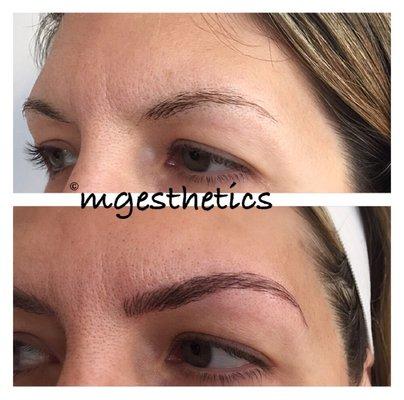 Microblading first session before & after