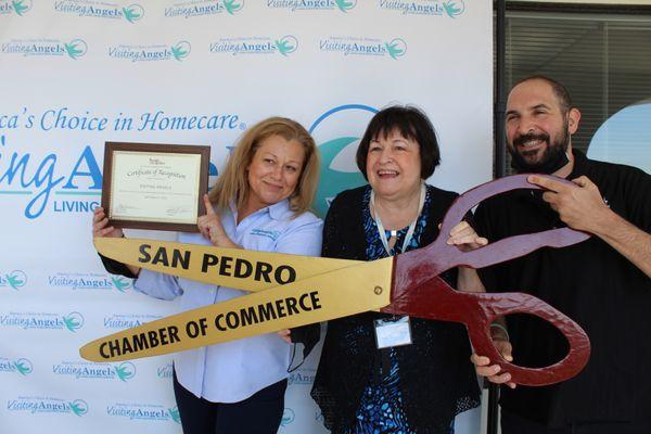 Ribbon cutting ceremony with San Pedro chamber of commerce!