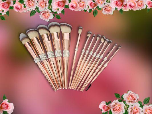 14-pc Bling Makeup Brush Set