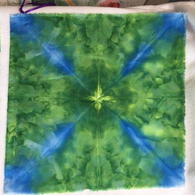 Beth's hand dyed Mandalas. What will you make with yours?