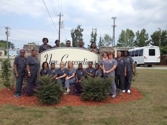 The staff at New Generations Adult Day Center