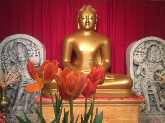 Buddha statue from meditation hall