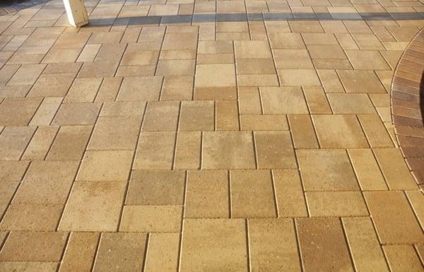 Photo 2.  Pavers re-installed by a different contractor