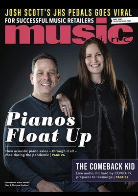 Theresa & Dan Shykind on the cover of Music Inc. magazine.