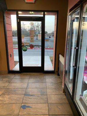 Doorway at Baskin-Robbins in Wichita Falls, TX.