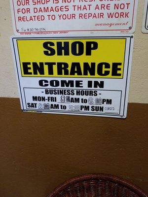 New business hours