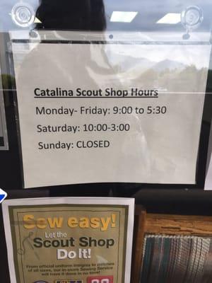 Scout Store is location upstairs.