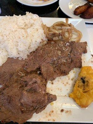 Palomilla Steak - Bistek De Palomilla white rice and tostones.   Service slow as molasses and bring a translator.....