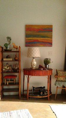 Lighting and small vintage furnishings.