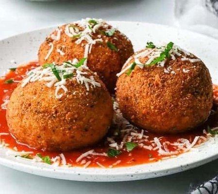 Baked mozzarella balls