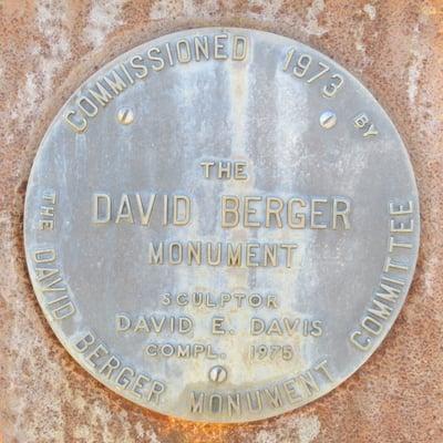 David Berger National Memorial Sculptor Plaque April 2014 IMG_2974