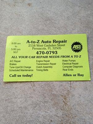 A To Z Auto Repair