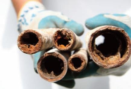 Hard Water Build Up can cause reduced pressure and brittle pipes