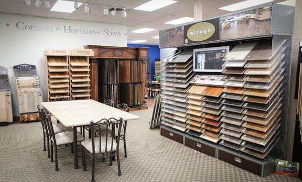 Huge selection of hardwood flooring by leading manufacturers like Mirage, Anderson Tuftex, Monarch Plank, Homerwood, Provenza and more!