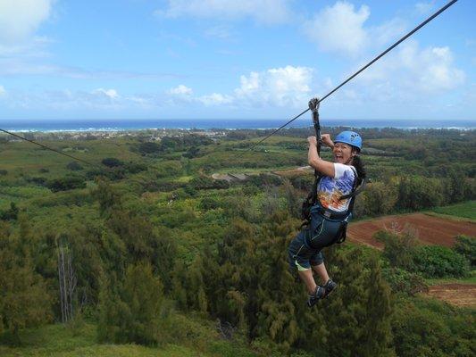 Zipline with Climbworks Keana Farms in North Shore.