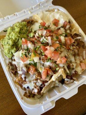 Carne Asada Nachos to go.