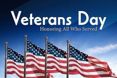 In honor of Veterans Day our Southfield location will be closed Monday, November 11, 2019