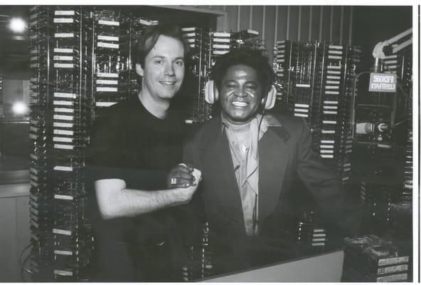 The notary with the late great James Brown