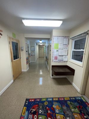 Hallway to classrooms