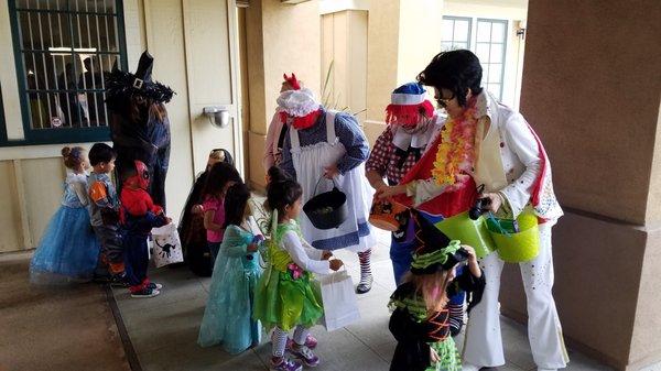 The Prominent Escrow team participating in the Brookhurst Business Center Community Halloween parade.