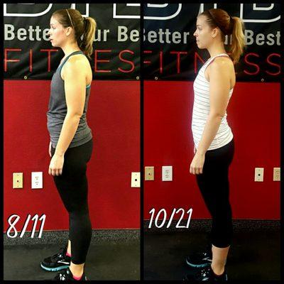 April Lost 15 lbs. And 6 percent body fat