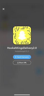 Add a Snapchat for daily posts HOOKAHKINGS2.0