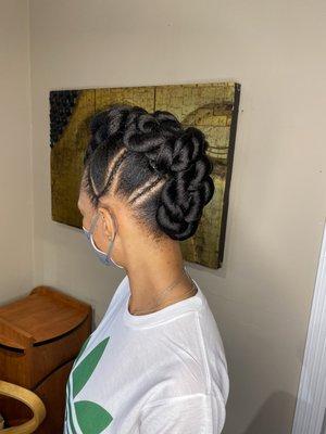 Natural updo