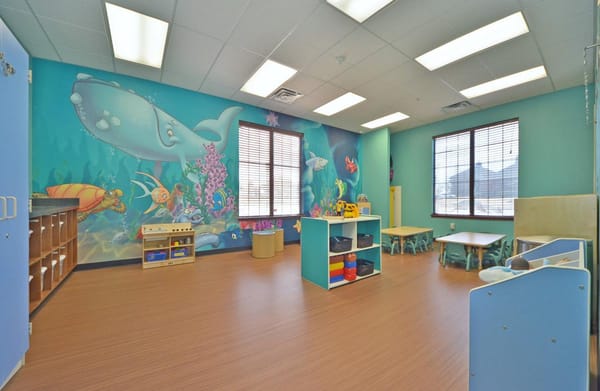 My Small Wonder's Starfish room. Beautifully painted walls, fun toys and an engaging curriculum.