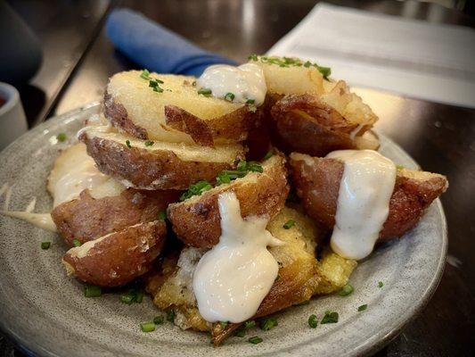 Potatoes and artichoke bravas