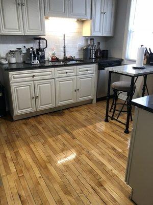 Thorough cleaning done on the Kitchen for the arrival of House Guest.