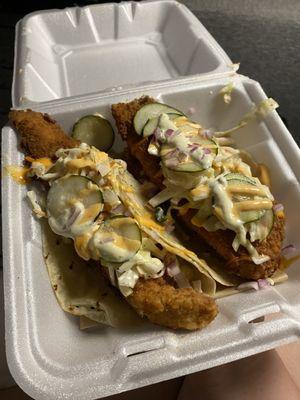 Fried fish tacos