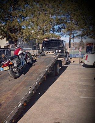 In need of Towing a Motorcycle? Look no further.. Four Seasons Towing got you covered. 303 720 5131