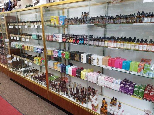 Huge e- juice collection which you even wouldn't find in a specialty vape shop