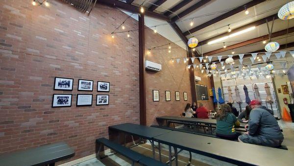 The new indoor space has plenty of picnic tables