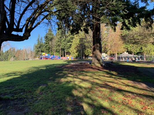 Playground in the distance.