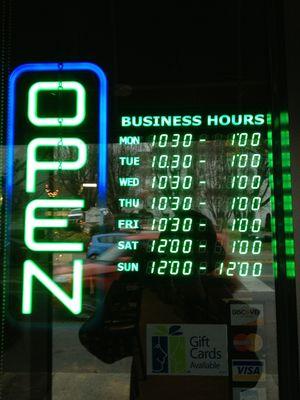 Business hours