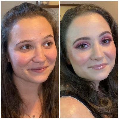 Full Glam before and after