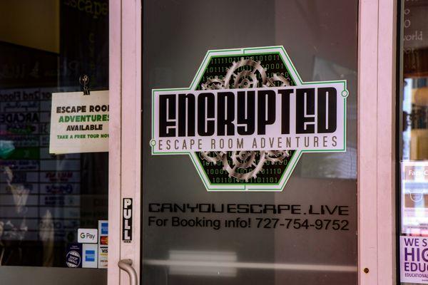 Front Entrance to Escape Room on Clearwater Beach (Previously known as Encrypted Escape Room Adventures)