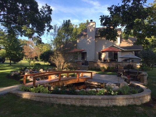 Advance Home Remodelers built us an amazing bridge for our Koi pond this summer.