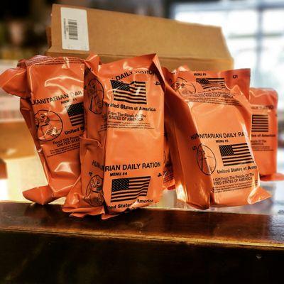 HDR (Humanitarian Daily Ration) MREs.