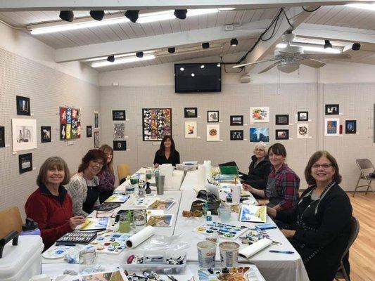 Tuesday's evening watercolor class with Nahzy Tabriz 5:30-8:30