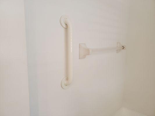 Next Day Access Boca Raton, Ponte Guilio White 18" Vinyl Grab Bar Vertical, ADA compliant