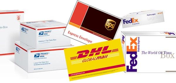 Meeting all you shipping needs.  Pack and ship via Fed Ex, USPS, UPS and DHL.  Meeting your worldwide shipping needs.