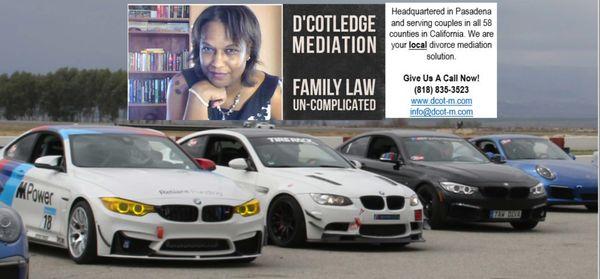 Favs: 1) helping couples navigate CA family law successfully; and 2) getting on the track with BMWCCA.